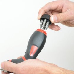 PEDDINGHAUS bitsskruetr�kker 1/4'' 8 dele med skralde / SB