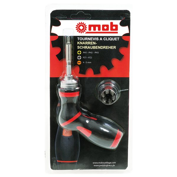 PEDDINGHAUS bitsskruetr�kker 1/4'' 8 dele med skralde / SB