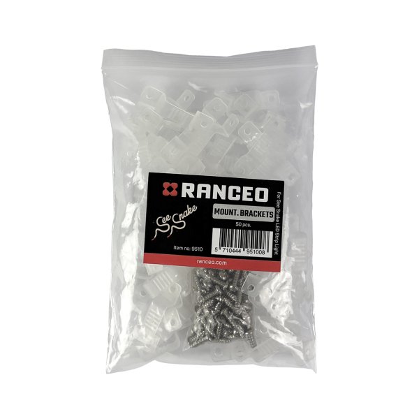 RANCEO monteringsclips til LED strip inkl. skruer (50/pk) - 2261381