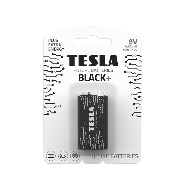 TESLA Black Alkaline batteri 9V LR61 (1 stk) - 2293102