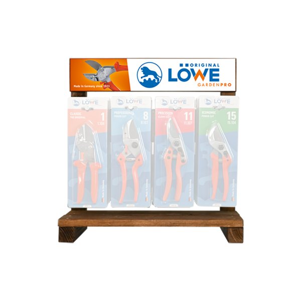 L&ouml;we display med 4 kroge