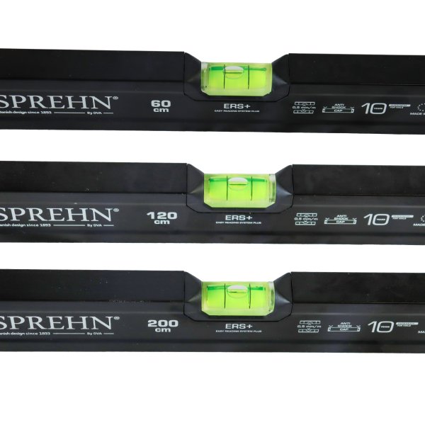 SPREHN vaterpasst med 3 libeller 60+120+200cm - 1720858