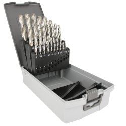 ALIAS spiralbors�t HSS-G slebet �1,0-13,0x0,5 mm / 25 dele kunststofkassette - 2083240