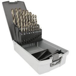 ALIAS spiralbors�t HSS-E kobolt �1,0-13,0x0,5 mm / 25 dele kunststofkassette - 2101489