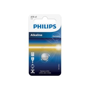 PHILIPS minicelle batteri alkaline A76 LR44 1-pak - 2135387