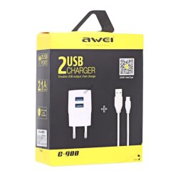 AWEI ladeadapter USB 2,1A 2 udgange - 2002265