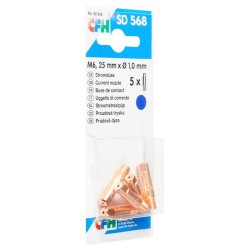 CFH kontaktdyse SD568 - M6 / 1,0 mm / 5 stk. - 1991086