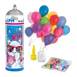 CFH helium s�t HS904 2,2L inkl. balloner, snor, ventil - 2358294 ##