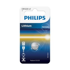 PHILIPS knapcellebatteri lithium CR1220 1-pak - 2272697