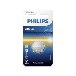 PHILIPS knapcellebatteri lithium CR2025 1-pak - 2157673