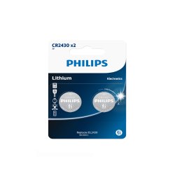 PHILIPS knapcellebatteri lithium CR2430 2-pak - 2301963