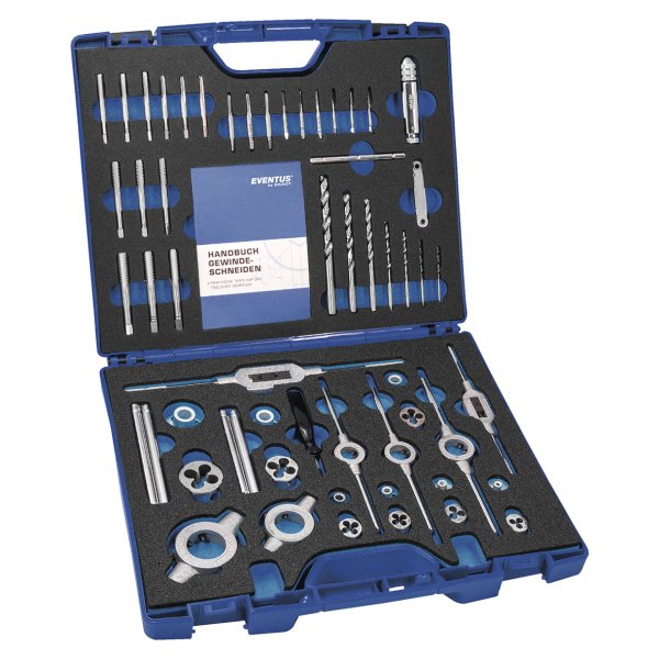 EVENTUS gevindsk�res�t HSS M3 - M12, 52 dele i kunststofkuffert