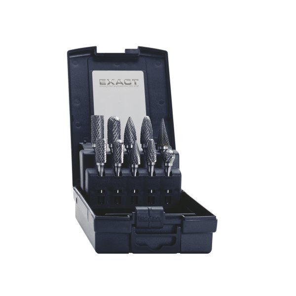 EXACT HM fr�serstifts�t UNIVERSAL 10 dele i kunststofkassette