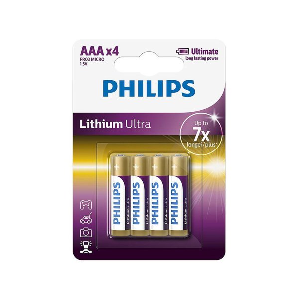PHILIPS batteri ultra lithium AAA 4-pak - 1406380