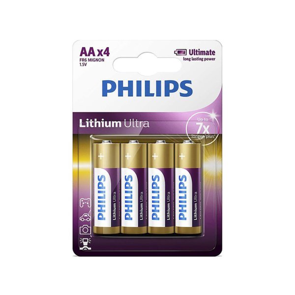 PHILIPS batteri ultra lithium AA 4-pak - 1406381
