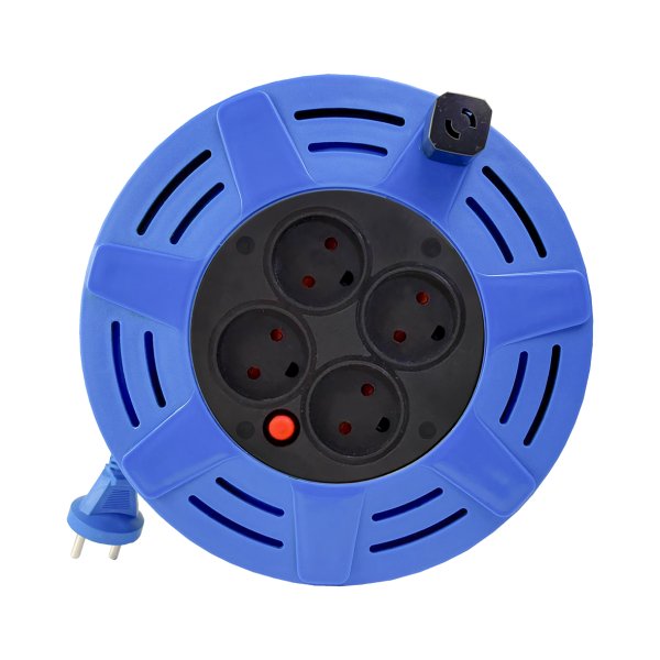 BLUE ELECTRIC kabelrulle 10m uden jord - 5344350