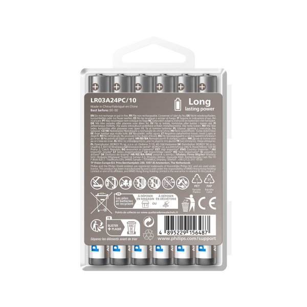 PHILIPS batteri tech alkaline AAA 24-pak hardbox- 2442667