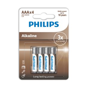 PHILIPS batteri tech alkaline AAA 4-pak - 2109958