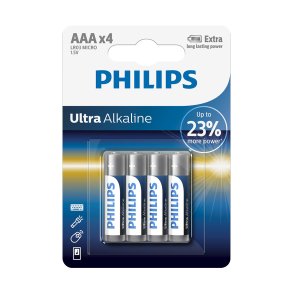 PHILIPS batteri ultra alkaline AAA 4-pak - 1437234