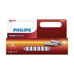 PHILIPS batteri power alkaline AAA 12-pak - 1437287