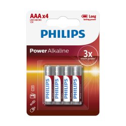 PHILIPS batteri power alkaline AAA 4-pak - 1437252