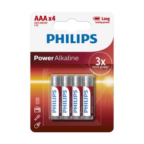 PHILIPS batteri power alkaline AAA 4-pak - 1437252