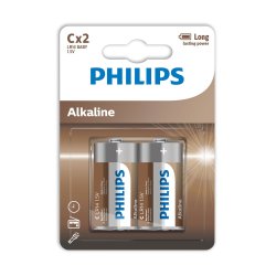 PHILIPS batteri tech alkaline C 2-pak - 2110057