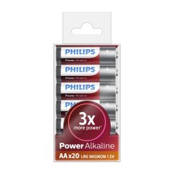 PHILIPS batteri power alkaline AA 20-pak - 1437295