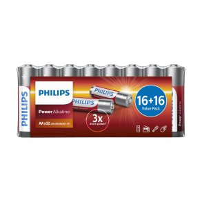PHILIPS batteri power alkaline AA 32-pak - 1673317
