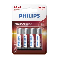 PHILIPS batteri power alkaline AA 4-pak - 1437261