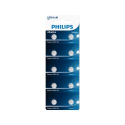 PHILIPS knapcellebatteri alkaline LR754 10-pak