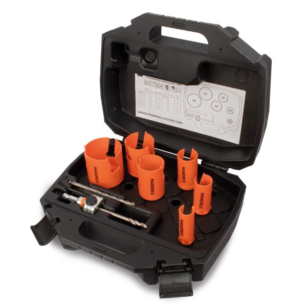 MANDREX MXqs Hulsav s�t - Elektriker - 6 dele - Multi HM SuperXcut