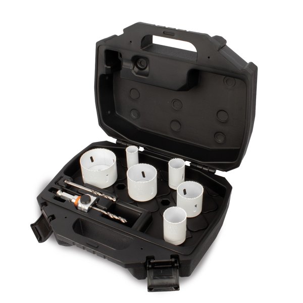 MANDREX MXqs hulsav s�t - Elektriker - 6 dele - Bi-metal SpeedXcut M42 �22-64mm