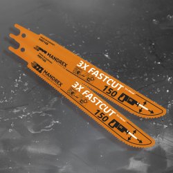 MANDREX bajonetsavklinge 3X - 2 stk. 150/130x19 mm - st�l + rustfri