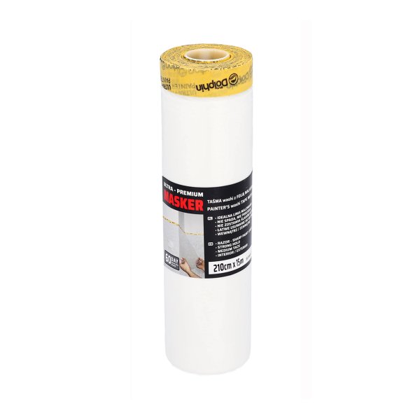 Blue Dolphin Plastfolie med WASHI tape 210cm x 15m