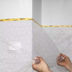 Blue Dolphin Plastfolie med WASHI tape 210cm x 15m