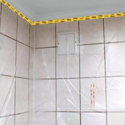 Blue Dolphin Plastfolie med WASHI tape 210cm x 15m