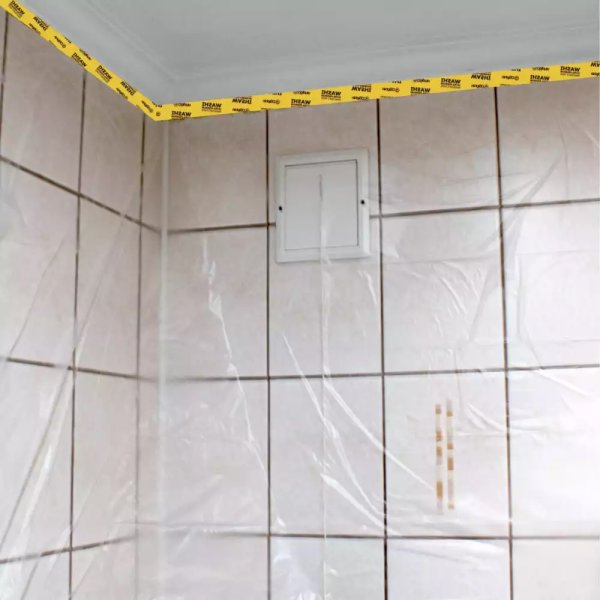 Blue Dolphin Plastfolie med WASHI tape 210cm x 15m