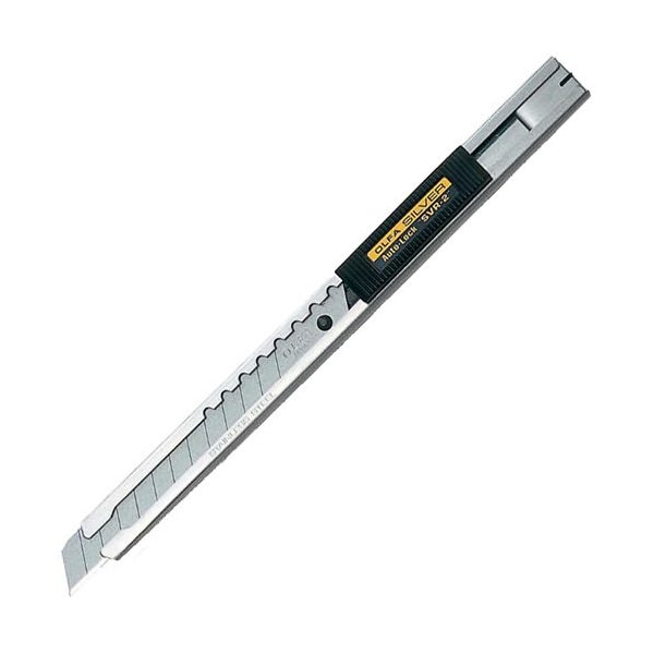 Olfa silver - rustfri kniv - 9 mm med 2 klinger - - 1796893