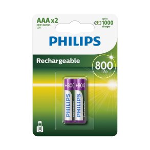PHILIPS batteri genopladeligt NiMH AAA 2-pak - 2272841