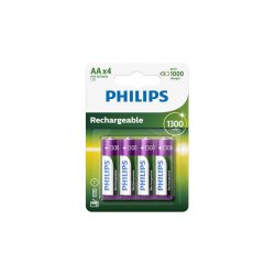 PHILIPS batteri genopladeligt NiMH AA 4-pak - 2301948