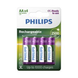 PHILIPS batteri genopladeligt NiMH AA 4-pak - 1850827