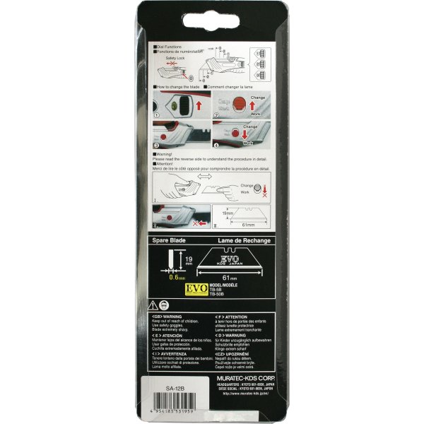 KDS Sikkerhedskniv Trapez inkl 1+5 blade