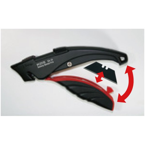 KDS Sikkerhedskniv Trapez inkl 1+1 blade