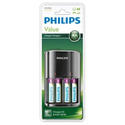 PHILIPS batterilader til AA/AAA - inkl 4xAA - 1547121