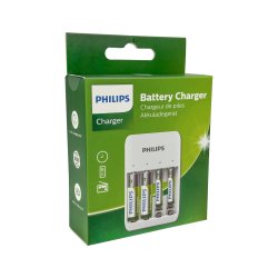 PHILIPS batterilader til AA/AAA - inkl. 2xAAA og 2xAA - 2513680