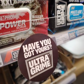 UltraGrime® Wipes hylde sticker 