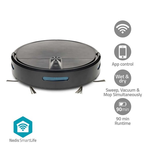 NEDIS smartLife robot st�vsuger Wi-Fi sort  - 2628678